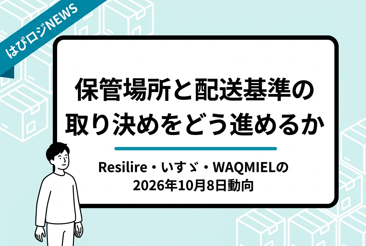 保管場所と配送基準の取り決めをどう進めるか
