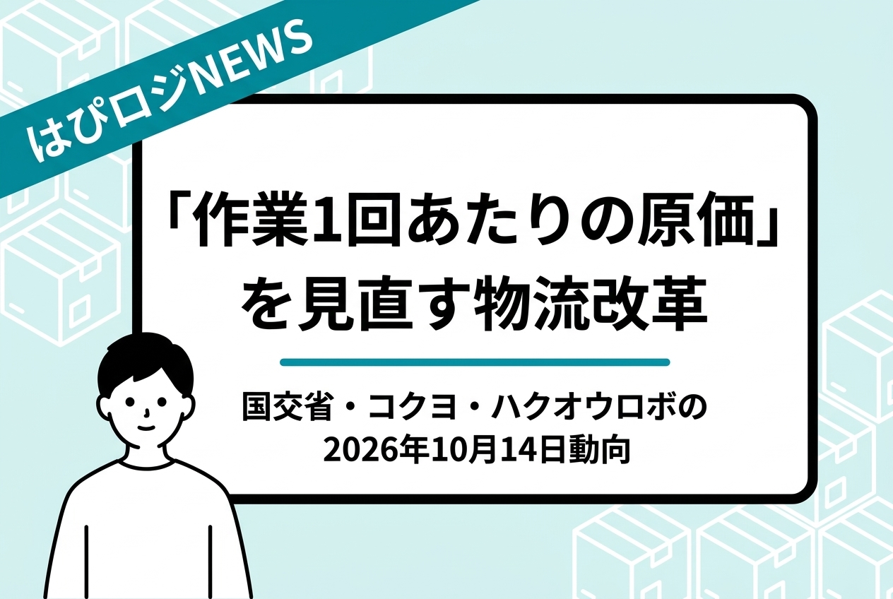 「作業1回あたりの原価」を見直す物流改革